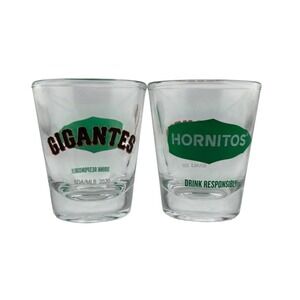 Hornitos Shot Glass San Francisco Giants MLB 2020 Clear Good Condition Set of 2